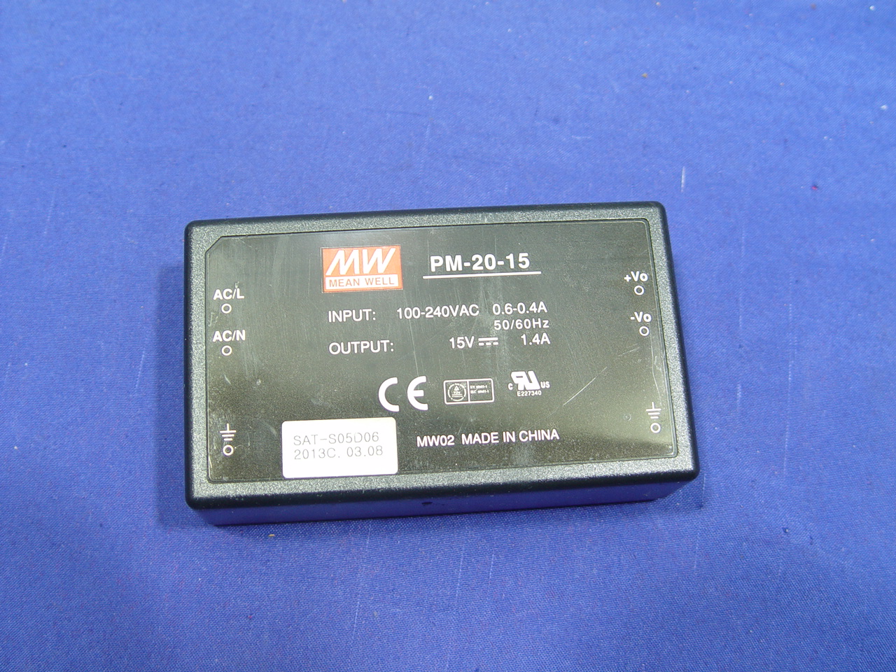 [Y736B] MEAN WELL PCB TYPE PM-20-15 DC 15V 1.4A
